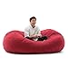 Big Joe XL Fuf Foam Filled Bean Bag Chair, Comfort Suede, Sierra Red