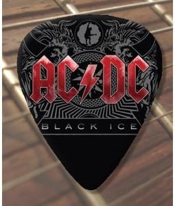 Printed Picks Company AC/DC Black Ice Guitar Picks x 5 Medium
