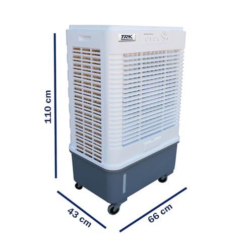 TRK Cooler Enfriador Evaporativo Portátil 50 Litros - Climatizador para Hogar, Jardines y Exteriores - 300 W