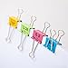 Comix Binder Clips, Emojis Pattern,Coated Paper Clips, 5 Size(3/4