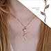 QUINBY Mothers Day Rose Flower Pendant Necklace for Women Mom Rose Gold Necklace Jewelry Gifts for Grandma Wife