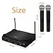 ELEGIANT VHF Wireless Microphone System with 2 Handheld Mics, Dual Channel Karaoke Singing Machine Portable Professional Home KTV Set