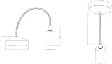 Knightsbridge 6 Inch E27 Contemporary Pendant Brushed Chrome view 7