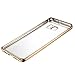 Samsung Galaxy S7 Edge Case ,Creazy Crystal Rubber Back Plating TPU Soft Case Cover (Gold)
