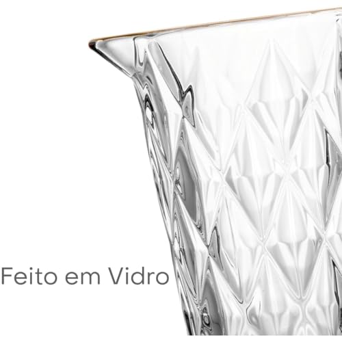 Jarra de Vidro Diamond Design Elegante Resistente Versatil Para Sucos Água Drinks e Cafés Ideal Para Cozinha Bar Restaurante