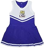 LSU Tigers NCAA Newborn Infant Baby Cheerleader Bodysuit Dress