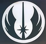 Star Wars Jedi Crest White Cell Phone Decal