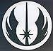 Star Wars Jedi Crest White Cell Phone Decal