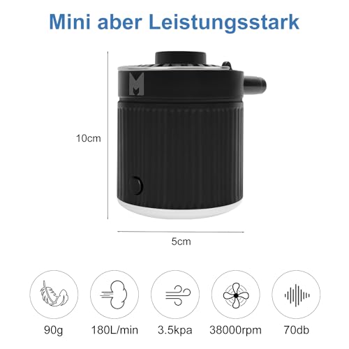 Electric Air Pump, Portable Multifunction Mini Pump for Inflate and Deflate, with Rechargeable Battery & USB C Cable, for Air Mattresses Swimming Ring