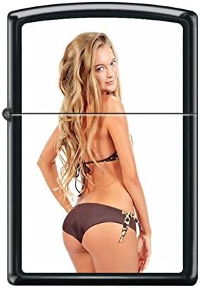 Amazon Zippo ジッポー 白人女性 後ろ姿 セクシー 水着 ブラック 並行輸入品 ライター 腕時計 通販