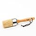 Round Chalk Paint and Wax Professional Brush for Furniture, Cabinets Dressers, Wood handle leather rope pure Natural Bristles