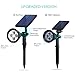 Syntus Upgraded Solar Lights Landscape Lighting LED Spotlight Waterproof Wall Sconces Security Night Light for Yard Garden Driveway Path, Pack of 2 (White Light)
