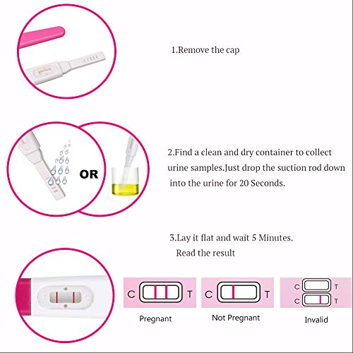 Pregnancy Test, 5 Pregnancy Tests with HCG Pregnancy Test Strips, Early Detection Pregnancy Test Kit - Thumbnail 4