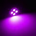 Partsam 10X Purple T10 Wedge W5W 168 194 2825 W5W 4-3528-SMD LED Instrument Gauge Panel Light Bulb