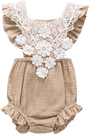 2019 Summer Newborn Infant Baby Girl Lace Floral Romper Cute Pink Bodysuit Cotton Comfortable Clothes Outfits