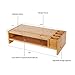2-Tier Bamboo Monitor Stand | Wood Desk Organizers and Accessories | Laptop Computer Monitor Riser with Adjustable Storage Accessoriesthumb 1