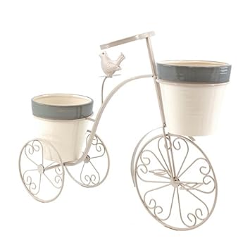 art decor Pflanzfahrrad, Dekooration Fahrrad, Pflanzkorb, Metallfahrrad mit Blumentopf