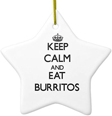 Amazon Com Christmas Tree Decorations Keep Calm And Eat Burritos