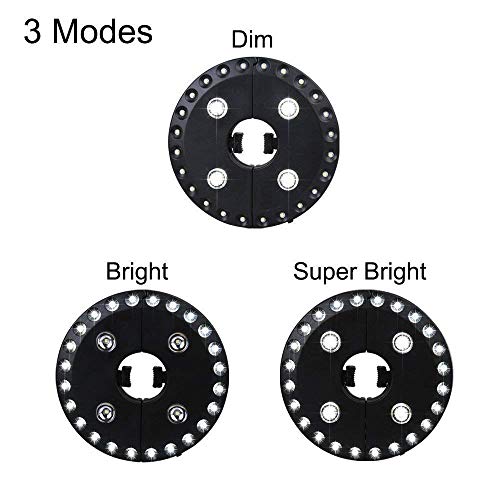 OYOCO Patio Umbrella Light 3 Brightness Modes Cordless 28 LED Lights 200 lumens- 4 x AA Battery Operated,Umbrella Pole Light for Patio Umbrellas,Camping Tents or Outdoor Use (2 pack-28LED Cool White) - Thumbnail 2