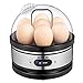 Egg cooker, AICOK Stainless Steel 7 Egg Capacity Rapid Egg Boiler with 2 BPA-Free Poachers & 2 Heating Modal, Electric Egg Steamer for Hard Boiled Eggs, Poached Eggs, Omelets, Auto Power Off