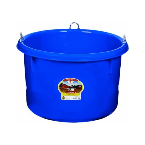 Little Giant Plastic Round Feeder, 8-Gallon, Blue