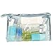 DZT1968(TM)Waterproof CLear Hand Pouch Bag With Zipper For Cosmetic Wash Versatile Storage (Blue)