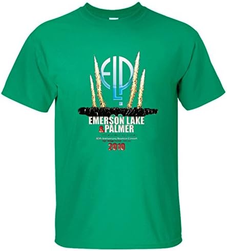 XSHOU Men's Emerson, Lake &amp; Palmer Short Sleeve T-Shirt green XXL