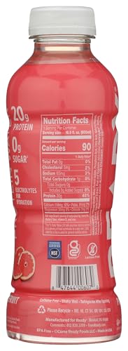 COME READY PROTEIN WATER, PINK GRAPEFRUIT, PINK, 16.9 FLUID OUNCE