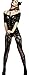 BodyStocking Babydoll Crotchless Jumpsuit Lingerie Teddy (Black)