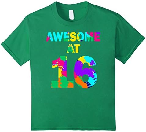 Kids 16th birthday gift shirt for 16 year old teenage girl boy  10 Kelly Green