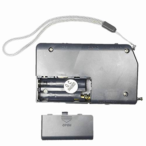 jiumoji Portable Travel Radio Handheld Pocket AM/FM Transistor Radio-Battery Powered with Earphone Jack - Thumbnail 2