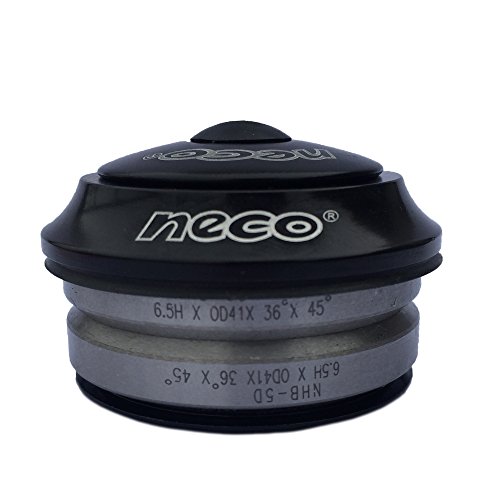 NECO H23 Black 1-1/8" Full-integrated 41mm 41.2mm Threadless Bike Bicycle Headset - Thumbnail 3