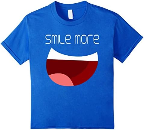 Kids Smile more t shirt 10 Royal Blue