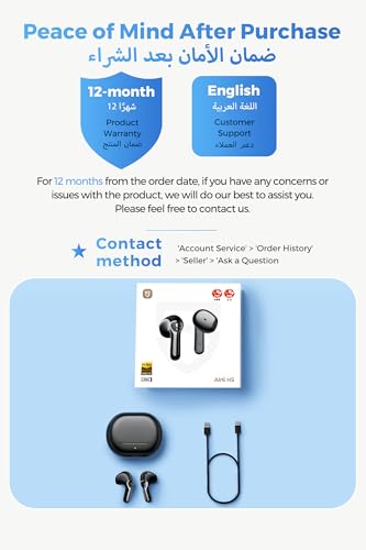 SOUNDPEATS Air6 HS BT 6.0 Wireless Earbuds, Semi-in-Ear Bluetooth Earphones with 13mm Triple-Magnet Bio-Composite Driver, LDAC & Hi-Res Audio, 45H Playtime, 4-Mic Noise Cancelling, IPX5, Fast Charge