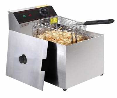 2500W Deep Fryer Electric Commercial Tabletop Restaurant Frying w/ Basket Scoop