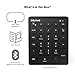 Bluetooth Number Pad, Jelly Comb N019 Ultra Slim Wireless Bluetooth 28-Key Numeric Keypad Data Entry with Multiple Shortcuts for Smartphones Tablet Surface pro and More-Black