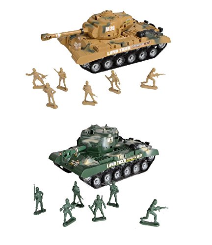 Toyland® "Combat Mission Boys Friction Powered Army Tank & Soldiers Military Playset - 1 Chosen At Random