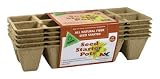 Plantation All-Natural Fiber Biodegradable Seed Started Pots Trays for Indoor or Outdoor Planting, 5 Count (Pack of 2)