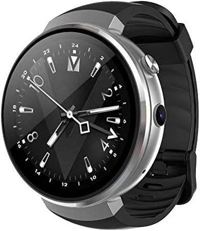 LARDOO 4G Smart Watch Phone Android 7.0 Smartwatch Men LTE Heart Rate Monitor Video Camera 1GB + 16GB Memory Fitness Tracker,Silver