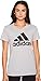 adidas Women's Badge of Sport Classic Tee, Medium Grey Heather/Black, Small