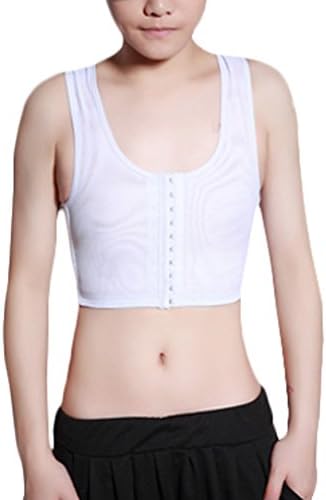 SHOLIND Lesbian Tomboys Summer Breathable Elastic Front Zipper Sport Chest Binders