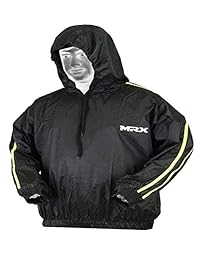 MRX Heavy Duty sudor traje de sauna con sudadera con capucha traje Gimnasio de Ejercicio Fitness y entrenamiento Pérdida de Peso Adelgazamiento de artes marciales mixtas, color negro y verde