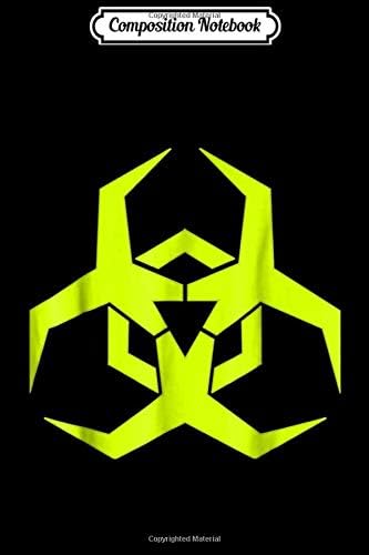 Composition Notebook: Toxic Neon Green Biohazard Symbol  Journal/Notebook Blank Lined Ruled 6x9 100 Pages