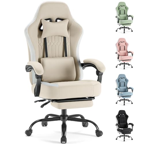 Sweetcrispy Video Game Chair, Ergonomic Computer Desk Chair, Lumbar Support