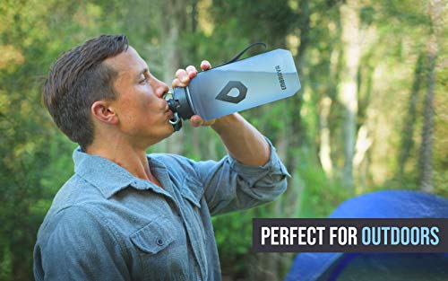 Embrava 40oz Water Bottle - Large with Travel Carry Ring - Wide Leak Proof Drink Spout - Heavy-Duty, BPA & BPS Free Tritan Plastic - Best for Sports, Hiking, Gym, Work, Outdoors