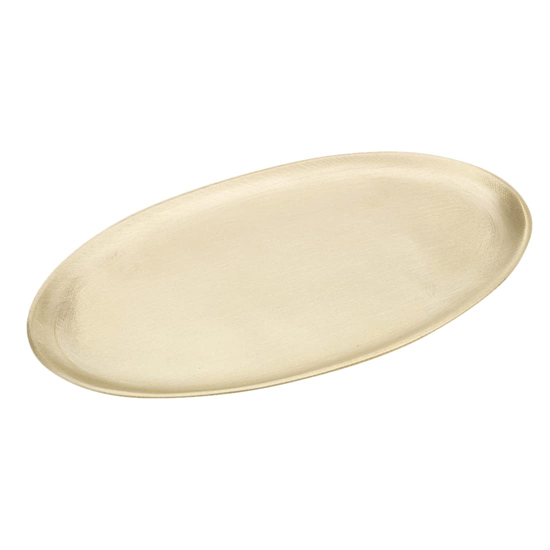 NKlaus candle plate oval 17x10cm matt desinger decorative brass plate gold coaster 10502