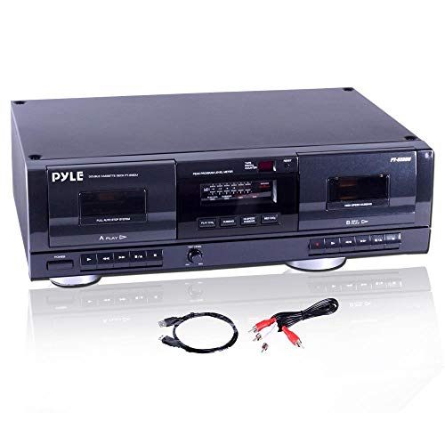 Dual Stereo Cassette Tape Deck Clear Audio Double Player Recorder w