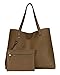 Scarleton Stylish Reversible Tote Handbag for Women, Vegan Leather Shoulder Bag, Hobo bag, Satchel Purse, Burgundy/Khaki, H18422014