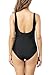 Amourri Women's Swimwear Tummy-Hide Underwire Ruffled One Piece Swimsuit For Women,Black,L(US 12-14)