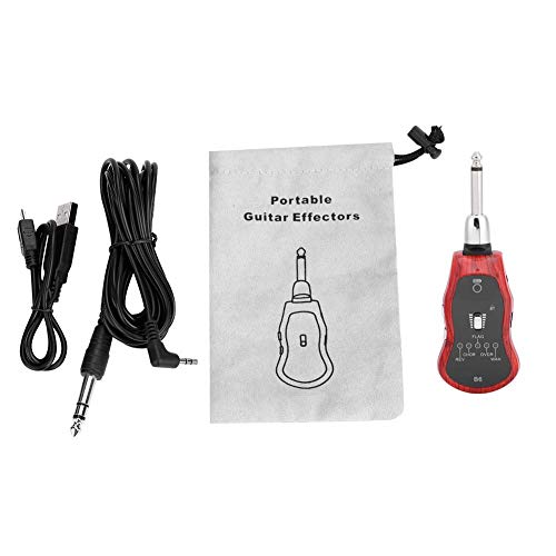 Guitar Effector, Portable USB Rechargeable Long Service Bluetooth 5 Sound Modes 6.35MM Guitar Synthesize Connector